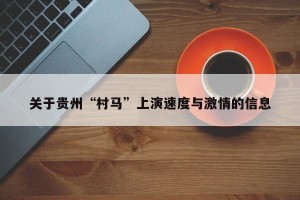 关于贵州“村马”上演速度与激情的信息